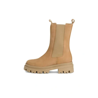 Afbeelding van Tamaris Enkellaarsjes met plateauzool, Dames, Maat: 40, Camel Schoenen