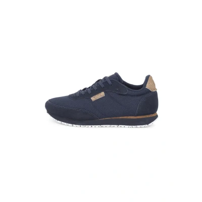 Afbeelding van Woden Signe Sneakers laag, Dames, Maat: 36, Blau Leer en textiel