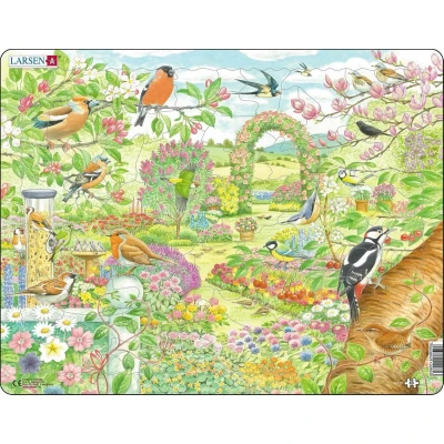 Afbeelding van Larsen Legpuzzel Maxi Tuinvogels Junior Karton 60 Stukjes