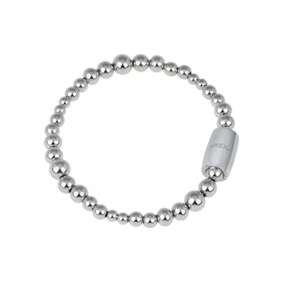 Afbeelding van Breil Armband Small Moon Element met magneetsluiting van gepolijst staal kleine ballen in de kleur zilver, lengte: 19 cm, TJ2932, Gelegeerd staal, Zonder edelsteen