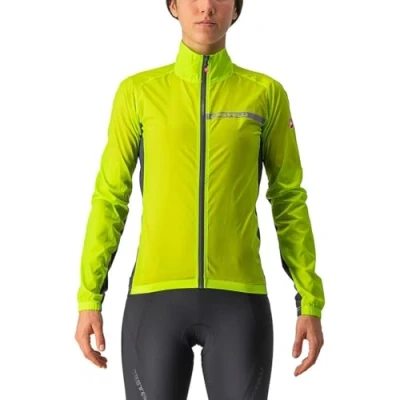 Afbeelding van Castelli SQUADRA STRETCH fietsjas Dames ELECTRIC LIME/DARK GRAY Vrouwen maat XS