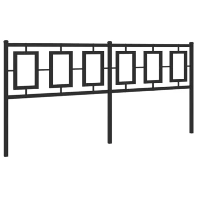 Afbeelding van Hoofdbord 180 cm metaal zwart