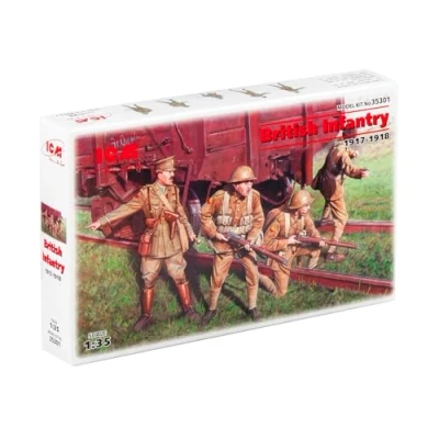 Afbeelding van 1:35 ICM 35301 British Infantry (1917 1918) Plastic Modelbouwpakket