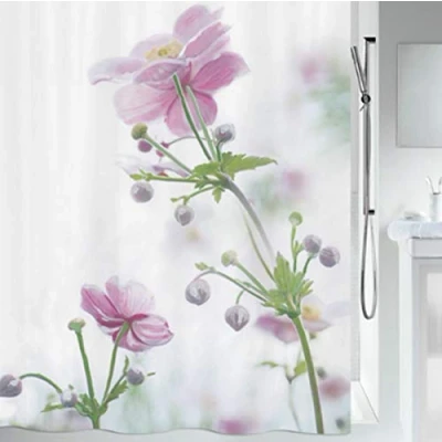 Afbeelding van Spirella Douchegordijn, anti schimmel, antibacterieel, wasbaar, waterdicht, polyester, anemoon 180 x 200 cm