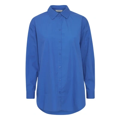 Afbeelding van b.young Bygamze Overhemdblouse, Dames, Maat: 46, Nautical blue