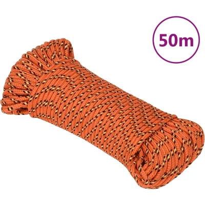 Afbeelding van vidaXL Boottouw 3 mm 50 m polypropyleen oranje
