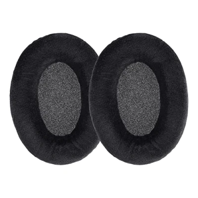 Afbeelding van kwmobile 2x fluwelen oorkussens geschikt voor Sennheiser HD515 / HD555 HD595 HD518 koptelefoons Kussens over ear koptelefoon in zwart