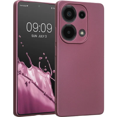 Afbeelding van kwmobile metallic telefoonhoesje van TPU geschikt voor Xiaomi Redmi Note 13 Pro 4G Flexible case smartphone In lila