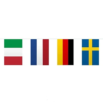 Afbeelding van Vlaggenlijn Europa Vierkant plastic