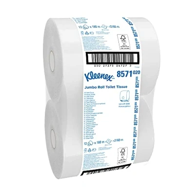 Afbeelding van Kleenex Jumbo 8571 12 x 180 m, wit, 2 laags