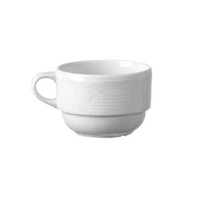 Afbeelding van Hendi Cappuccinokop Versterkte randen Hotelporselein 0,23L Ø87mm Wit