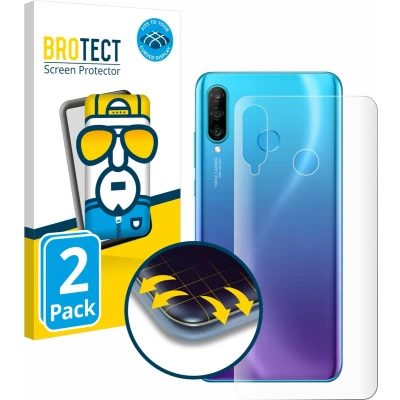 Afbeelding van BROTECT Screenprotector voor Huawei P30 lite / New Edition (Achterkant) Folie Beschermfolie transparant volledig dekking (2 Stuks)