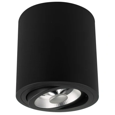 Afbeelding van Yphix Opbouwspot Roma Ar111 Zwart Rond Kantelbaar LEDdirect.nl