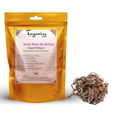 Afbeelding van 100 g hele Jericho roos Chajarat Mariam vruchtbaarheidsbevorderende plant ca. 10 stuks Anastatica Hierochuntica 100% natuurlijk, zuiver en zonder additieven hoogwaardige kwaliteit