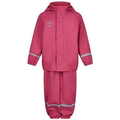 Image de Color Kids Rain Set Solid PU Blouson de Pluie Mixte Enfant, Chèvrefeuille, 92