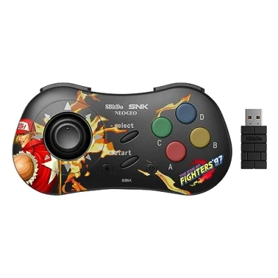 Afbeelding van 8Bitdo Manette Terry Bogard Bluetooth Style SNK Neo Geo CD Compatible PC Windows, Android &amp; Mini