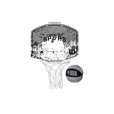 Afbeelding van Wilson NBA Team San Antonio Spurs Mini Hoop WTBA1302SAN, Unisex, Grijs, basketbal achterborden, maat: One size