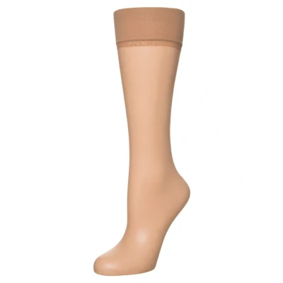 Afbeelding van Falke Shelina 12 Denier Ultratransparent Shiny Kniekousen, Dames, Maat: 39 42, Powder