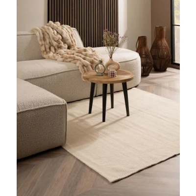 Afbeelding van Wollen Vloerkleed Vierkant Ulstein Wit 120x120 Cm