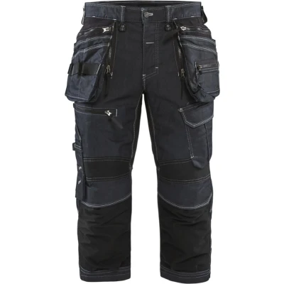 Afbeelding van Blaklader Piraatbroek denim stretch X1900 1991 1141 Marineblauw/Zwart