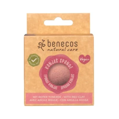Afbeelding van Benecos Natural Konjac Sponge red clay