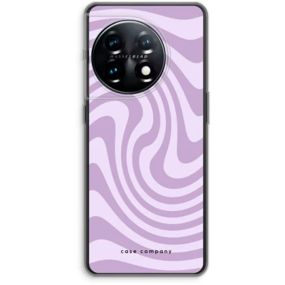 Afbeelding van Case Company® hoesje geschikt voor OnePlus 11 Swirl Paars Soft Cover Telefoonhoesje Bescherming aan alle Kanten en Schermrand