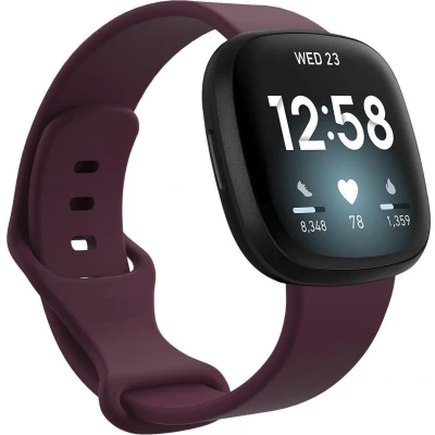 Afbeelding van iMoshion bandje Geschikt voor Fitbit Versa 4 / 3 Sense 2 Siliconen Donkerrood