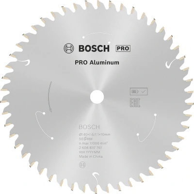 Image de BOSCH 2608837761 lame de scie circulaire Standard pour aluminium scies sans fil 140 x 10 1.6/1.1 mm, 50T