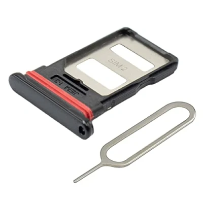 Afbeelding van MMOBIEL Dual SIM Kaart Houder voor Xiaomi 11T 5G Incl. Rubber Ring en Pin Zwart