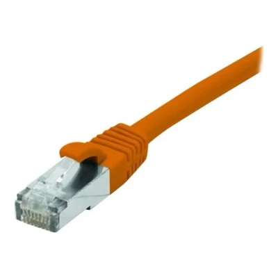Image de Dexlan Cordon de raccordement RJ 45 (M) pour 1.5 m SFTP CAT 6a démarré, sans halogène, crochet orange