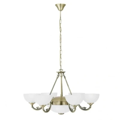Afbeelding van EGLO Savoy Hanglamp 6 Lichts Ø740mm. Brons Wit