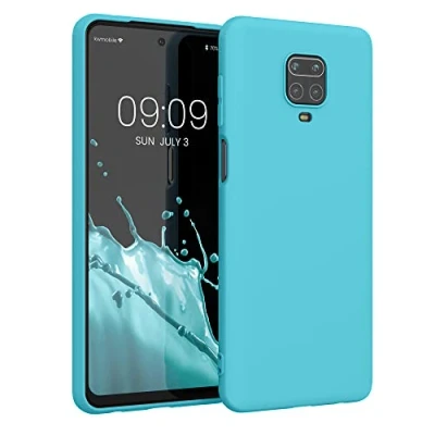 Afbeelding van kwmobile telefoonhoesje geschikt voor Xiaomi Redmi Note 9S / 9 Pro Max Hoesje smartphone Back cover in ijsblauw