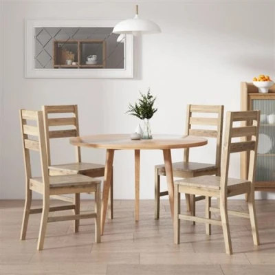 Afbeelding van Eetkamerstoelen 2 st massief acaciahout