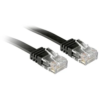 Image de Lindy Cordon de raccordement RJ 45 (M) pour 10 m UTP CAT 6 moulé plat noir