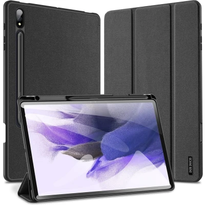 Afbeelding van Dux Ducis Tablet hoes geschikt voor Samsung Galaxy Tab S9 Plus/S9 FE Plus (2023) Domo Book Case Auto Wake/Sleep functie Zwart