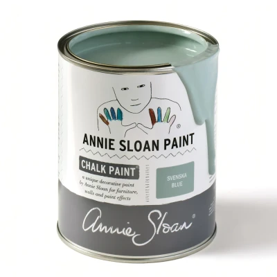 Afbeelding van Annie Sloan Svenska Blue krijtverf Een coole blauwgrijs 1 Liter / Blauw