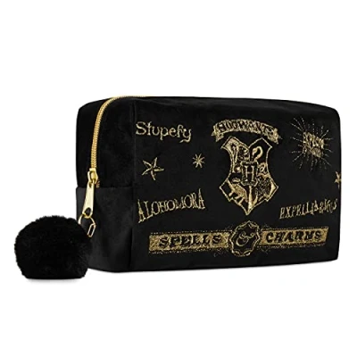 Afbeelding van Harry Potter make uptas, opbergtas voor up en accessoires, cadeau idee dames, meisjes, tieners, zwart., Toilettassen