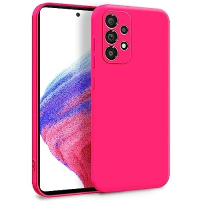 Afbeelding van MyGadget Beschermhoes voor Samsung Galaxy A53 5G, zachte en soepele hoes van TPU, met microvezelvoering, extra dun licht, donkerroze