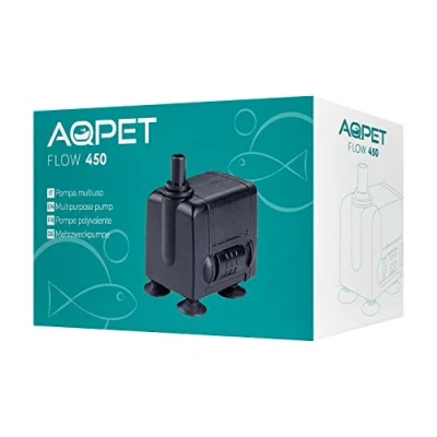 Afbeelding van AQPET Flow Dompelpomp voor aquaria en terraria met instelbare debiet, debiet 450 regelbaar max. l/u