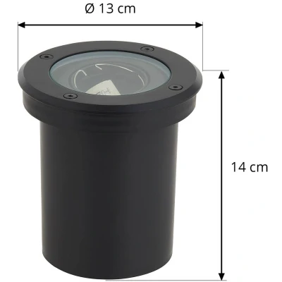 Afbeelding van Lindby Grondspots 1licht ABS H: 14 cm GU10 zwart