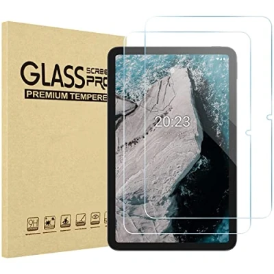 Afbeelding van Procase 2 stuks displaybeschermfolie van gehard glas voor Nokia T20 10,4 inch (10,36 inch) 2021 tablet, displaybeschermfolie, krasbestendig, 0,33 mm dikte, hardheid 9H