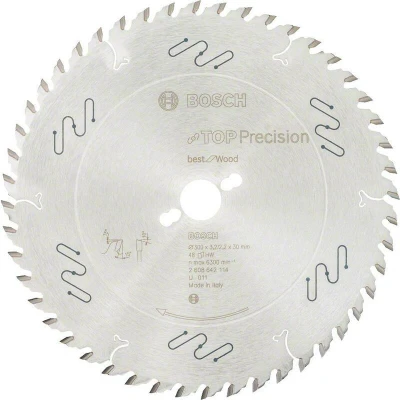 Image de BOSCH 2608642114 lame de scie circulaire Top Precision Best for Wood, 300 x 30 3.2 mm, 48T