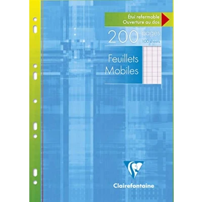 Afbeelding van Clairefontaine 1751C een kartonnen etui met 200 pagina&#039;s, geperforeerde vellen, 21 x 29,7 cm, 90 g, grote ruiten