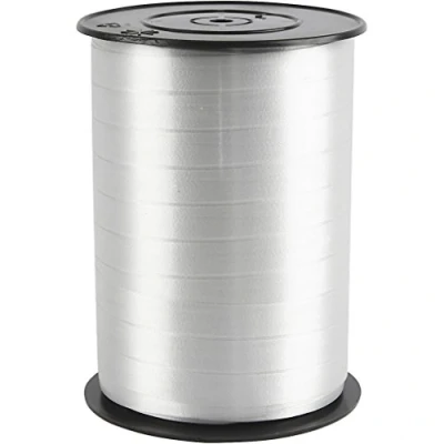 Afbeelding van Creotime Cadeaulint Glanzend 250 M X 10 Mm Zilver