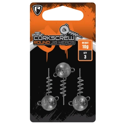 Afbeelding van Fox Rage Corkscrew Round Jig Heads 20g x 3pc Loodkop
