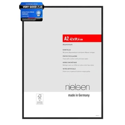 Afbeelding van nielsen Atlanta Aluminium lijst, 42 x 59,4 cm (A2), mat zwart