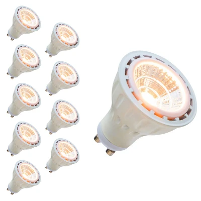 Afbeelding van Voordeelpak GU10 led spot 5 Watt, dimbaar, 5W vervangt 50W, flame (2200K), 335 lumen, 230V, Ø57mm diameter