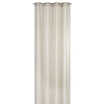 Afbeelding van Elbersdrucke Kant en klare decoratie 186524 gordijn met ogen Lino 09 ondoorzichtig polyester, 255 x 140 cm, beige