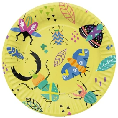 Afbeelding van Folat Buzzing bugs borden 8 stuks 23 cm