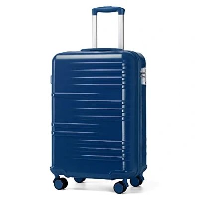 Afbeelding van British Traveller K2391L Handbagage van ABS en polycarbonaat, Blauw, Koffer